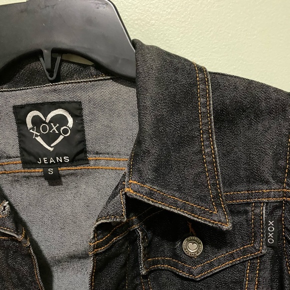 XOXO Black Denim Jacket - Picture 2 of 2
